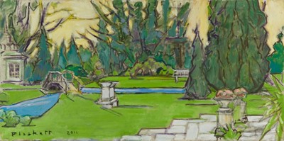 Lot 1103 - Joseph Plaskett (1918-2014) oil on canvas - Winter, The Cedars, signed and dated 2011, 51cm x 101cm, unframed