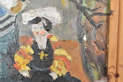 Lot 1113 - *Lucy Harwood (1893-1972) oil on canvas - Still Life, Winter Blossoms in an old Stein, signed verso, 61cm x 51cm, framed