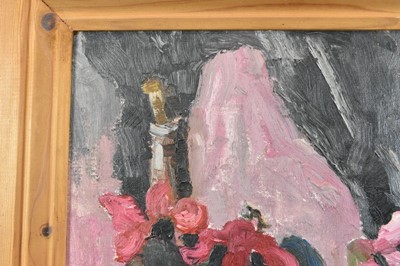 Lot 1114 - *Lucy Harwood (1893-1972) oil on canvas - Still Life Cyclamen, signed verso, 61cm x 51cm, framed