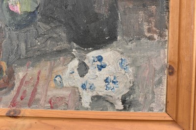 Lot 1114 - *Lucy Harwood (1893-1972) oil on canvas - Still Life Cyclamen, signed verso, 61cm x 51cm, framed