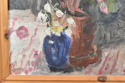 Lot 1114 - *Lucy Harwood (1893-1972) oil on canvas - Still Life Cyclamen, signed verso, 61cm x 51cm, framed