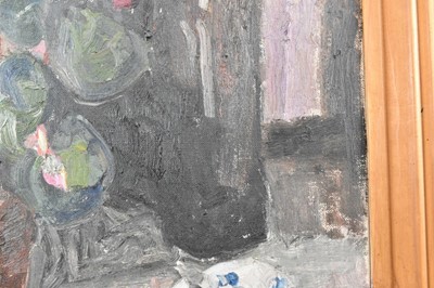 Lot 1114 - *Lucy Harwood (1893-1972) oil on canvas - Still Life Cyclamen, signed verso, 61cm x 51cm, framed