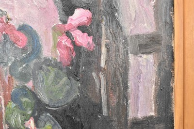 Lot 1114 - *Lucy Harwood (1893-1972) oil on canvas - Still Life Cyclamen, signed verso, 61cm x 51cm, framed