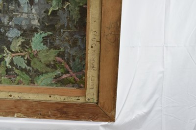 Lot 1115 - *Lucy Harwood (1893-1972) oil on canvas - Still Life, Autumn Crocus, signed verso, an oil sketch verso, 41cm x 51cm, framed
