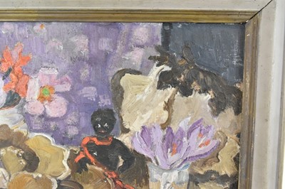 Lot 1115 - *Lucy Harwood (1893-1972) oil on canvas - Still Life, Autumn Crocus, signed verso, an oil sketch verso, 41cm x 51cm, framed