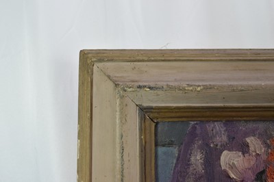 Lot 1115 - *Lucy Harwood (1893-1972) oil on canvas - Still Life, Autumn Crocus, signed verso, an oil sketch verso, 41cm x 51cm, framed