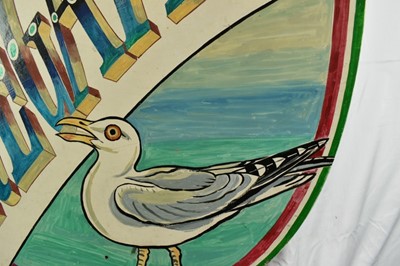 Lot 1117 - *Richard Bawden (b.1936) oil on panel signage for Regatta Restaurant , Aldeburgh