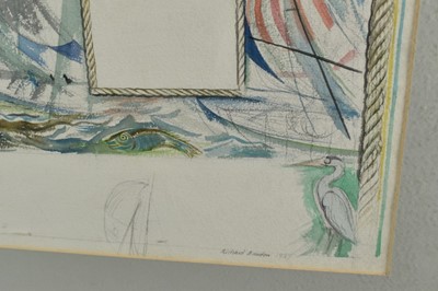 Lot 850 - *Richard Bawden (b.1936) watercolour, design for Regatta Restaurant, mural, Aldeburgh