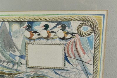 Lot 850 - *Richard Bawden (b.1936) watercolour, design for Regatta Restaurant, mural, Aldeburgh