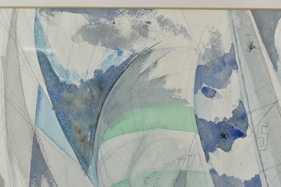 Lot 1120 - *Richard Bawden, watercolour, design for Regatta Restaurant mural, Aldeburgh