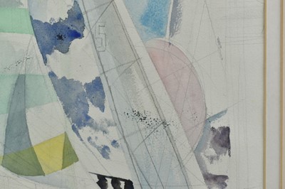 Lot 1120 - *Richard Bawden, watercolour, design for Regatta Restaurant mural, Aldeburgh
