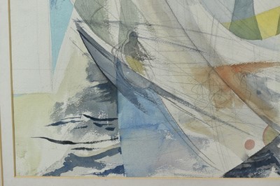 Lot 1120 - *Richard Bawden, watercolour, design for Regatta Restaurant mural, Aldeburgh