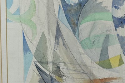 Lot 1120 - *Richard Bawden, watercolour, design for Regatta Restaurant mural, Aldeburgh