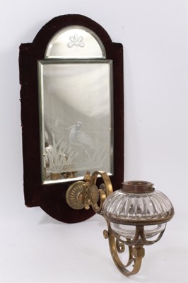 Lot 1383 - Aesthetic style mirrored wall oil lamp