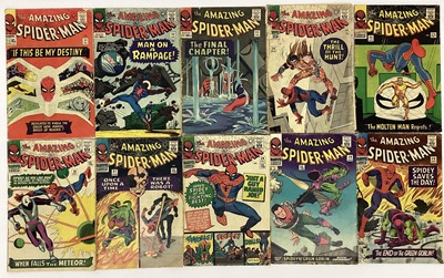 Lot 52 - The Amazing Spider-Man issue 31, 32, 33, 34, 35, 36, 37, 38, 39 and 40. 1965 and 1966 priced 10d and 12 cents. (10)