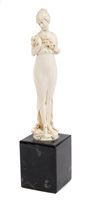 Lot 744 - Fine 1920s German carved ivory figure of an...