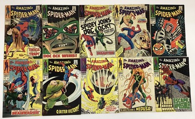 Lot 54 - The amazing Spider-Man issue 53,54, 55, 56, 57, 58, 59, 60, 61, 62 and 65. 1967 and 1968. Priced 12 cents. (11)