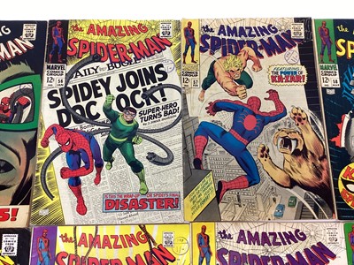 Lot 54 - The amazing Spider-Man issue 53,54, 55, 56, 57, 58, 59, 60, 61, 62 and 65. 1967 and 1968. Priced 12 cents. (11)