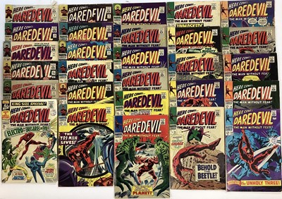 Lot 58 - Large group of Daredevil 1965 to 1969. Includes issue 8, 1st appearance of Stiltman. Some priced 10d and 12 cents. Approx 45