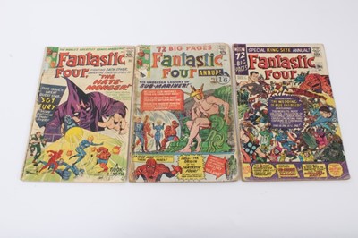 Lot 36 - Three 1960s Fantastic Four comics .Fantastic Four annual #1 1963, Fantastic Four Special King Size annual #3 1965 and Fantastic Four #21 1963.