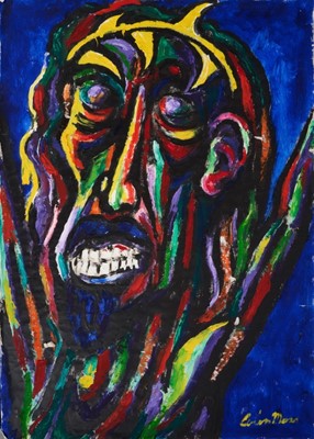 Lot 1175 - *Colin Moss (1914-2005) oil on paper - Crown of Thorns, signed, 84cm x 60cm, unframed