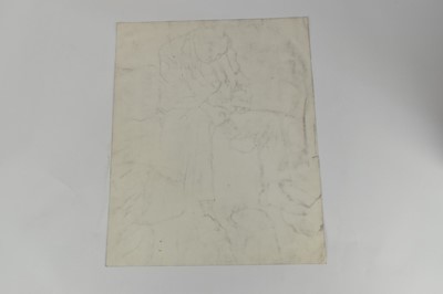 Lot 1177 - *Colin Moss (1914-2005) ink on paper - Seated Man, signed, 64cm x 52cm, unframed