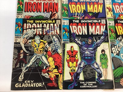 Lot 61 - Quantity of The Invincible Iron Man 1968 and 1969. To include issue 2, the 1st appearance of the Demolisher. Mostly American price variants. (18)