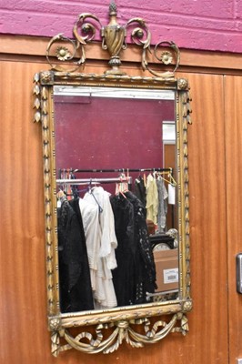 Lot 1385 - 18th century Continental giltwood wall mirror