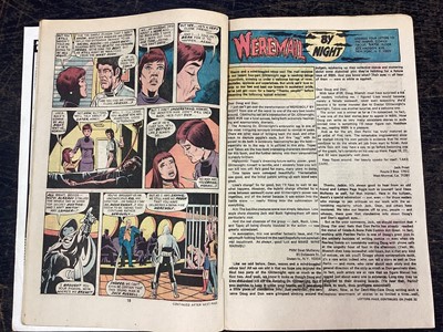 Lot 39 - 1975 Bronze Age Werewolf By Night #32 and #33, first appearance of Moon Knight. UK Variant, Priced 9p