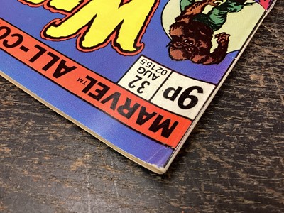 Lot 39 - 1975 Bronze Age Werewolf By Night #32 and #33, first appearance of Moon Knight. UK Variant, Priced 9p