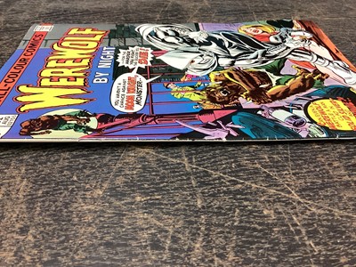 Lot 39 - 1975 Bronze Age Werewolf By Night #32 and #33, first appearance of Moon Knight. UK Variant, Priced 9p