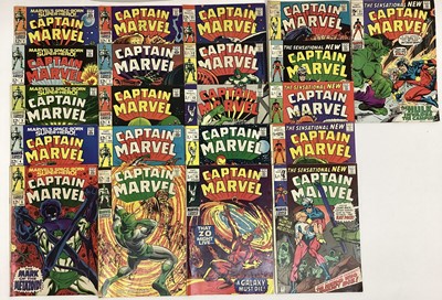 Lot 71 - Group of Captain Marvel 1968 to 1970. To include the premiere issue. Complet run of issues 1 - 21. English and American price variants.