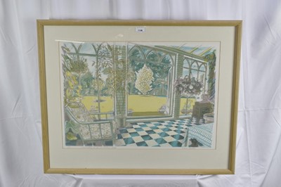 Lot 1130 - *Richard Bawden (b. 1936), signed artists proof lithograph - Conservatory at the Old Rectory, Wath, in glazed frame, 47cm x 67.5cm