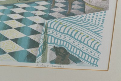Lot 1130 - *Richard Bawden (b. 1936), signed artists proof lithograph - Conservatory at the Old Rectory, Wath, in glazed frame, 47cm x 67.5cm