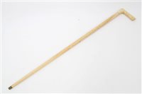 Lot 758 - 19th century whalebone walking stick with...