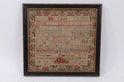 Lot 755 - 19th woodwork school sampler 1823