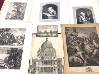 Lot 858 - Collection of unframed 18th/19th century engravings