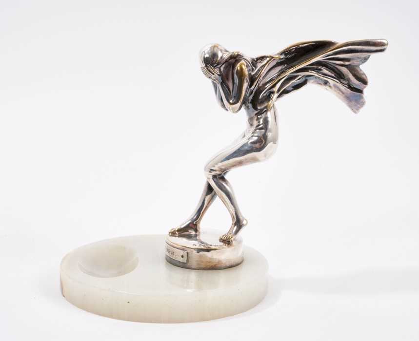 Lot 800 - G. Poitvin: An early 20th century silvered bronze car mascot titled 'The Storm' (Vertige de La Vitesse)