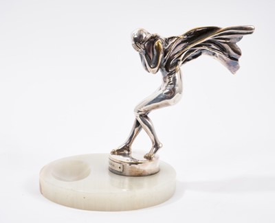 Lot 800 - G. Poitvin: An early 20th century silvered bronze car mascot titled 'The Storm' (Vertige de La Vitesse)