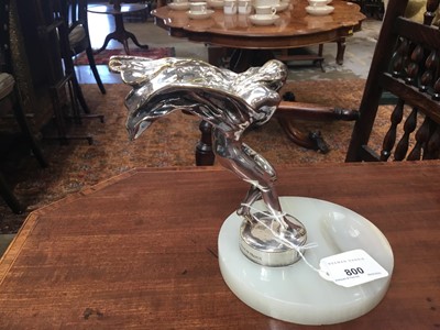Lot 800 - G. Poitvin: An early 20th century silvered bronze car mascot titled 'The Storm' (Vertige de La Vitesse)