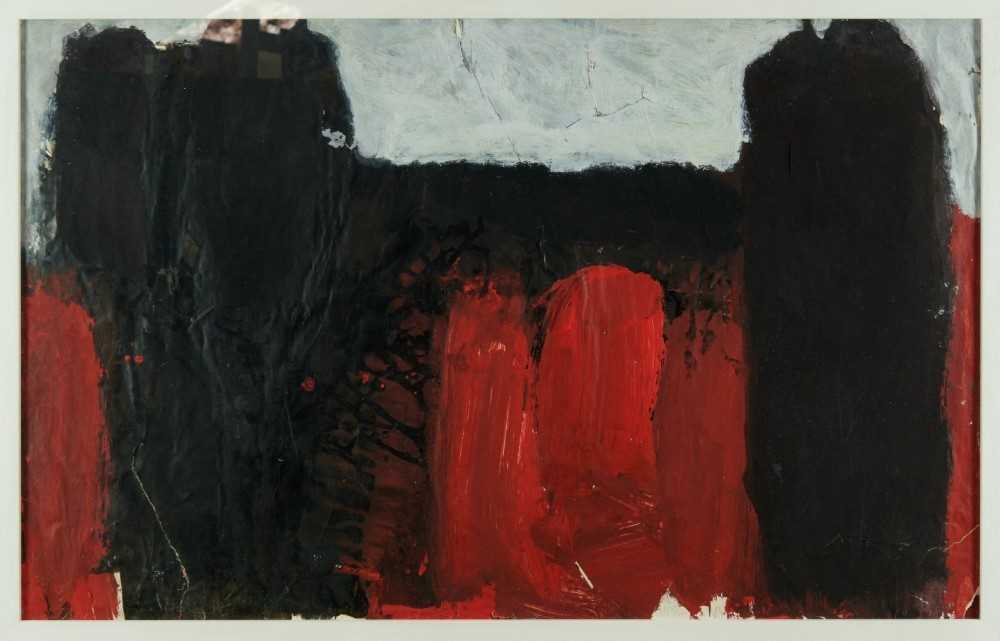 Lot 1271 - Roy Turner-Durrant (1925-1998) mixed media on paper, untitled, inscribed and numbered, 55cm x 87cm, in glazed frame