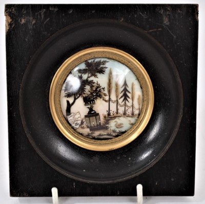 Lot 780 - Georgian miniature scene on ivory