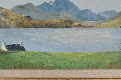 Lot 1144 - Major General Cosmo Nevill (1907-2002) oil on canvas board - Blaven, Skye, signed and dated '82, 31cm x 41cm, in gilt frame