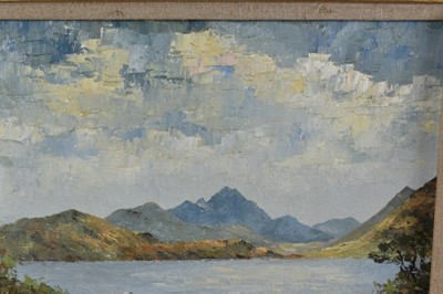 Lot 1144 - Major General Cosmo Nevill (1907-2002) oil on canvas board - Blaven, Skye, signed and dated '82, 31cm x 41cm, in gilt frame