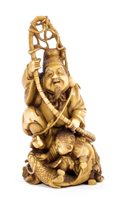 Lot 771 - Good quality late 19th century Japanese carved...