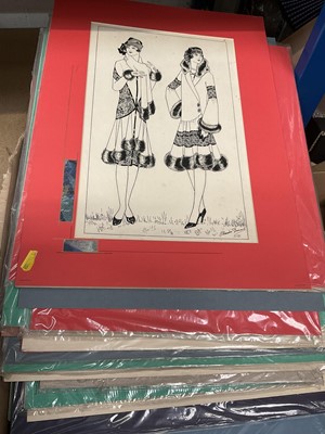 Lot 243 - Large collection of unframed works on paper by Blanche Damant, 
and related ephemera