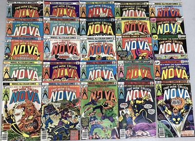 Lot 136 - Marvel comics Nova (1976 to 1979) To include issue No. 1 the origin of Nova. Complete run from issue 1 - 25. English and American price variants. (19)