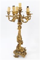 Lot 773 - 19th century French ormolu six-sconce...