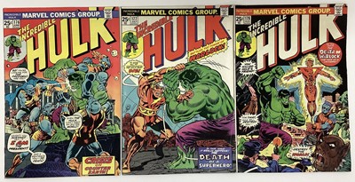 Lot 172 - Marvel Comics, 1970's The Incredible Hulk #176 #177 #178. The death & rebirth of Adam Warlock.
