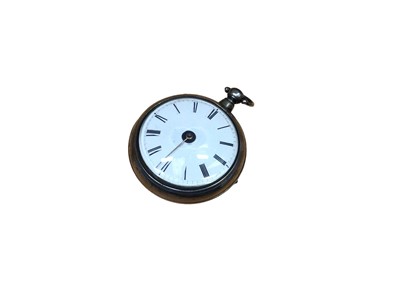 Lot 38 - Georgian silver pair cased pocket watch (London 1822)